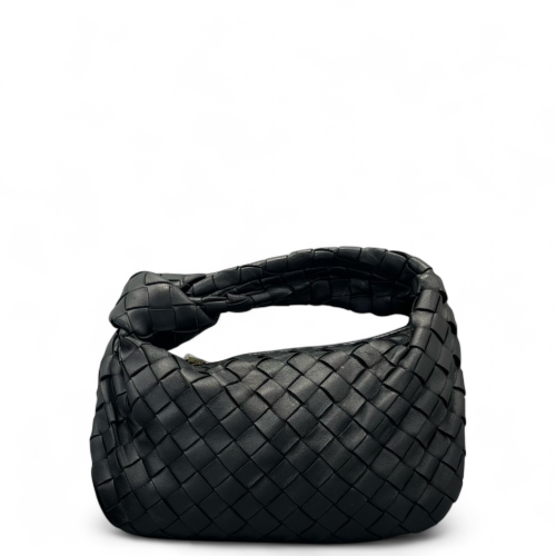 Bottega Veneta Mini Bv Twist Calfskin Intrecciato Black