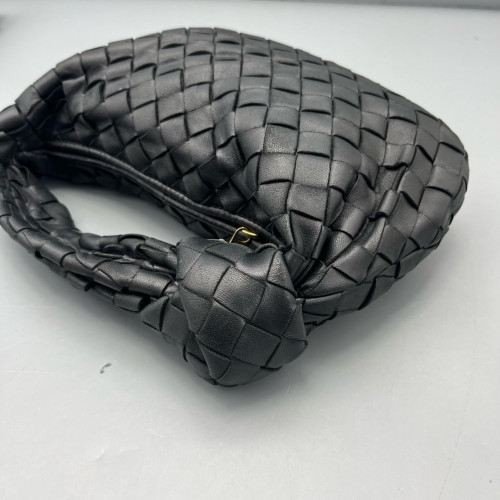 Bottega Veneta Mini Bv Twist Calfskin Intrecciato Black