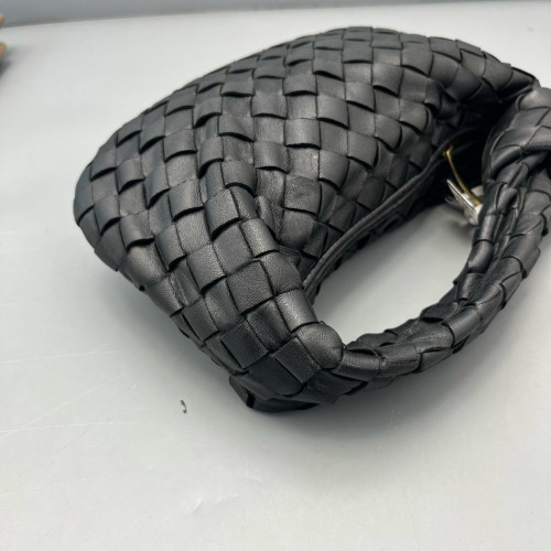 Bottega Veneta Mini Bv Twist Calfskin Intrecciato Black