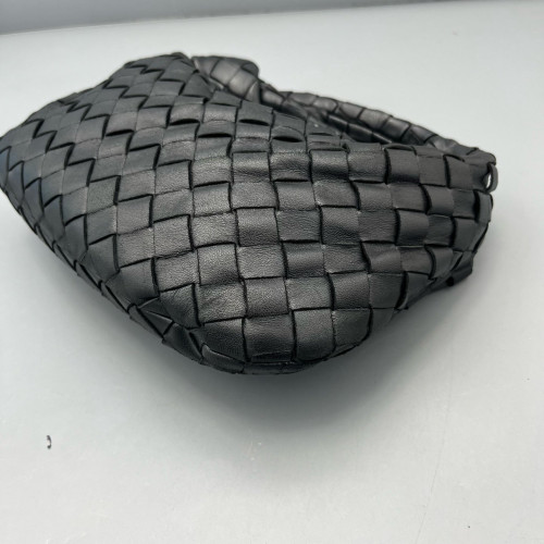 Bottega Veneta Mini Bv Twist Calfskin Intrecciato Black