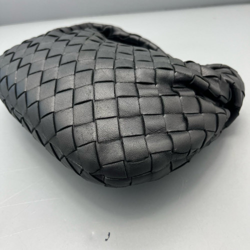 Bottega Veneta Mini Bv Twist Calfskin Intrecciato Black