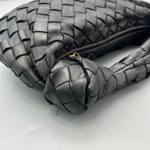 Bottega Veneta Mini Bv Twist Calfskin Intrecciato Black