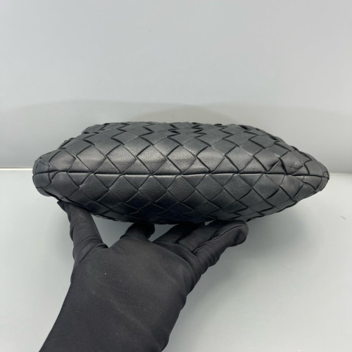 Bottega Veneta Mini Bv Twist Calfskin Intrecciato Black