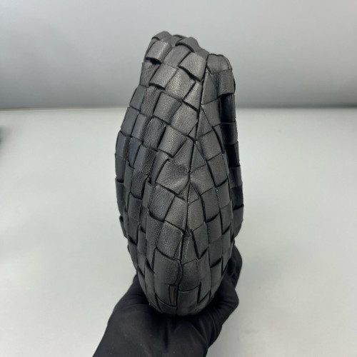 Bottega Veneta Mini Bv Twist Calfskin Intrecciato Black
