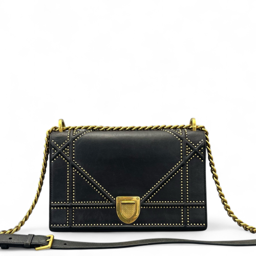 Dior Medium Diorama Grained Calfskin Black