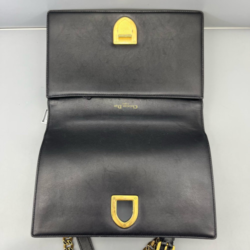 Dior Medium Diorama Grained Calfskin Black