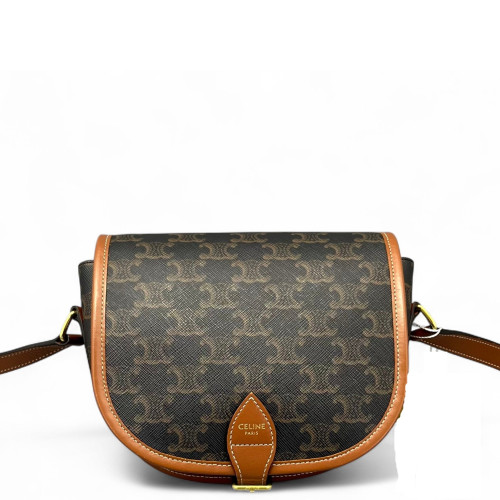 Celine Medium Folco Bag Triomphe Tan Brown