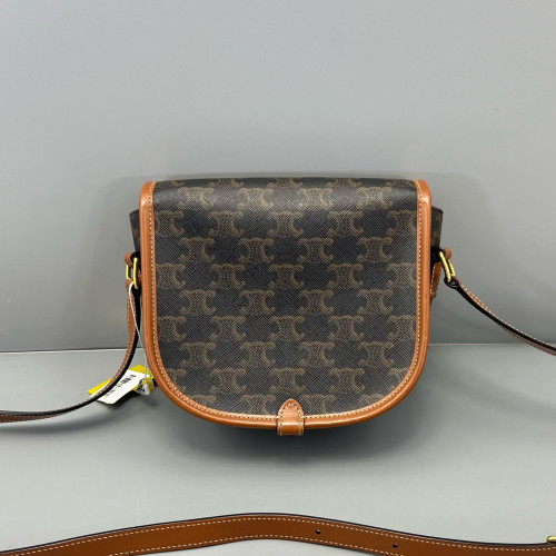 Celine Medium Folco Bag Triomphe Tan Brown