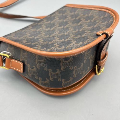 Celine Medium Folco Bag Triomphe Tan Brown