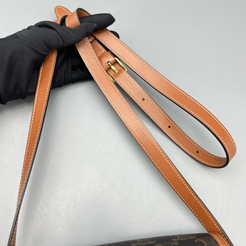 Celine Medium Folco Bag Triomphe Tan Brown