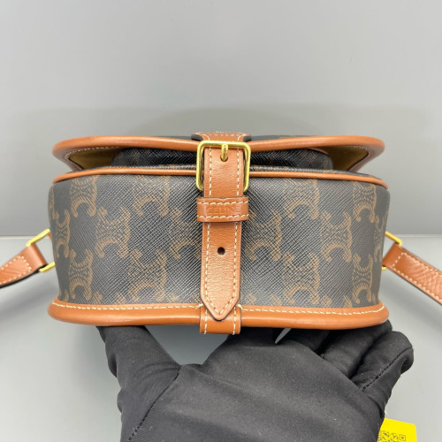 Celine Medium Folco Bag Triomphe Tan Brown