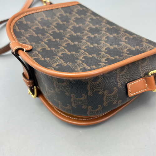 Celine Medium Folco Bag Triomphe Tan Brown