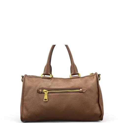 Prada Boston Bag Calfskin Brown