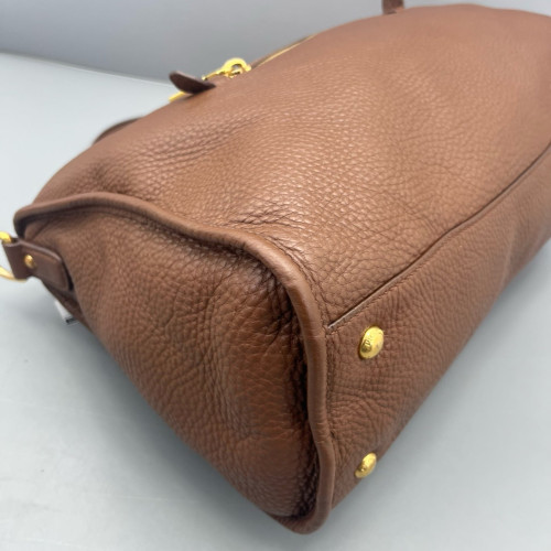 Prada Boston Bag Calfskin Brown