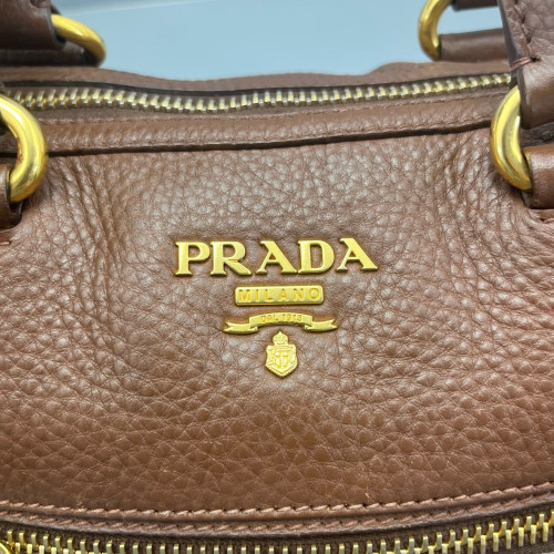 Prada Boston Bag Calfskin Brown
