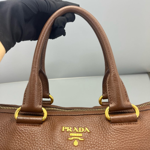 Prada Boston Bag Calfskin Brown