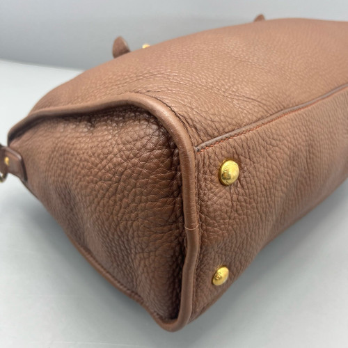 Prada Boston Bag Calfskin Brown