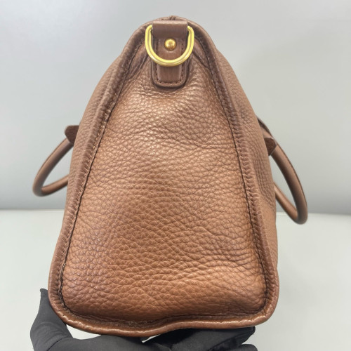 Prada Boston Bag Calfskin Brown