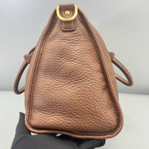 Prada Boston Bag Calfskin Brown