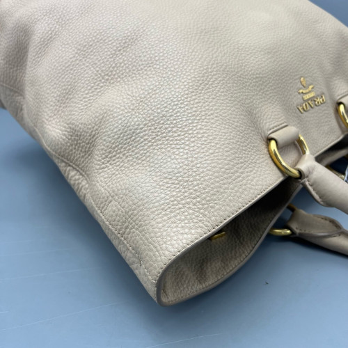 Prada Tote Bag Vitello Daino Natural Tan