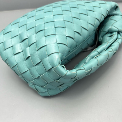 Bottega Veneta Mini Jodie Calfskin Intrecciato Turquoise