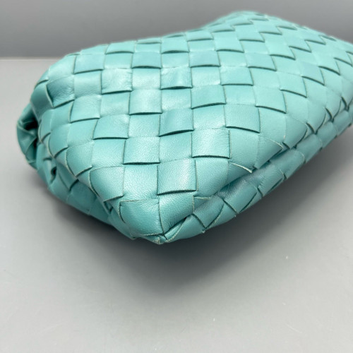 Bottega Veneta Mini Jodie Calfskin Intrecciato Turquoise