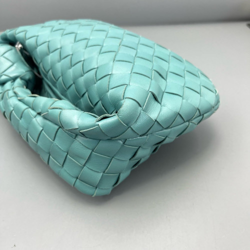 Bottega Veneta Mini Jodie Calfskin Intrecciato Turquoise
