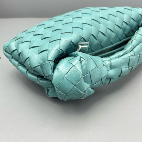 Bottega Veneta Mini Jodie Calfskin Intrecciato Turquoise