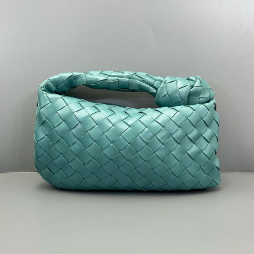 Bottega Veneta Mini Jodie Calfskin Intrecciato Turquoise