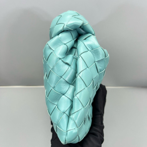 Bottega Veneta Mini Jodie Calfskin Intrecciato Turquoise