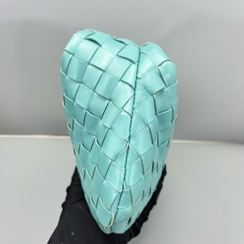 Bottega Veneta Mini Jodie Calfskin Intrecciato Turquoise