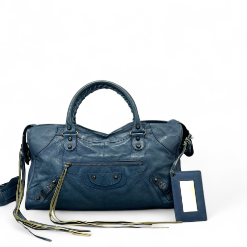 Balenciaga Large City Arena Lambskin Dark Blue