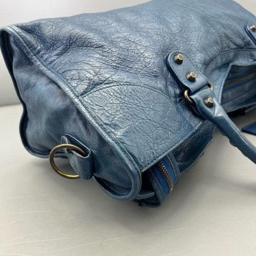 Balenciaga Large City Arena Lambskin Dark Blue
