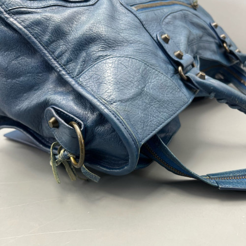 Balenciaga Large City Arena Lambskin Dark Blue