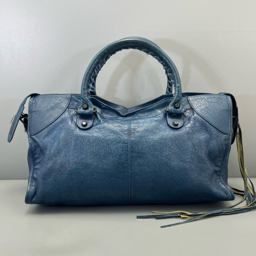 Balenciaga Large City Arena Lambskin Dark Blue