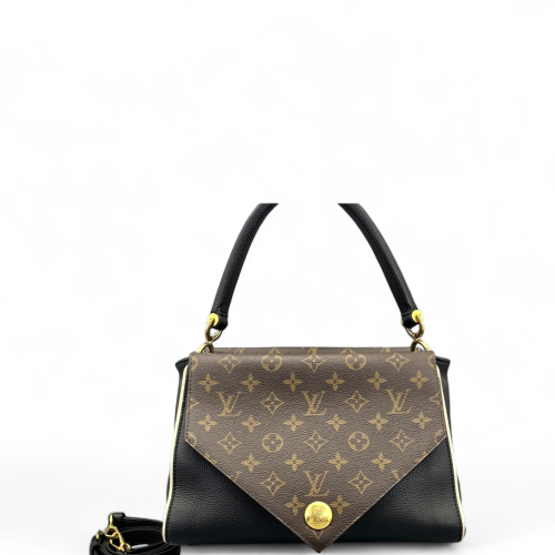 Louis Vuitton Double V Bag Monogram Calfskin Black