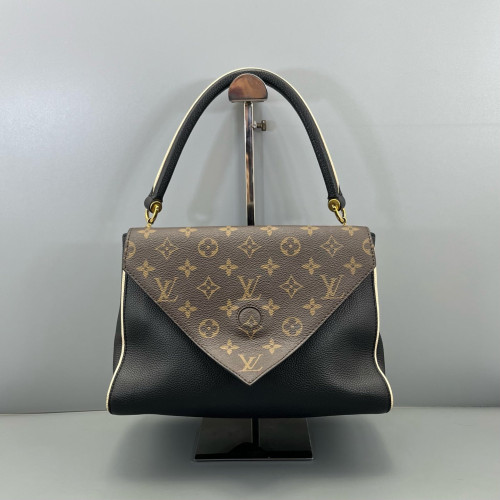 Louis Vuitton Double V Bag Monogram Calfskin Black