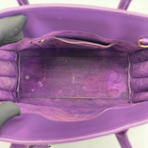 Yves Saint Laurent Baby Sac De Jour Calfskin Purple