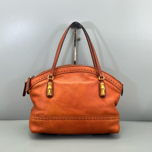 Gucci Bamboo Dome Calfskin Orange