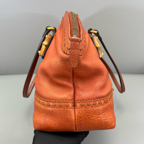 Gucci Bamboo Dome Calfskin Orange