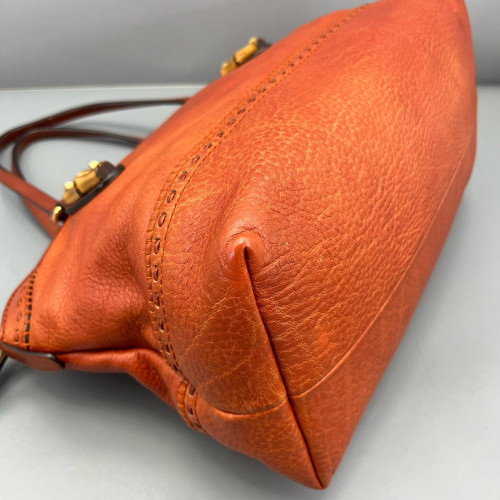 Gucci Bamboo Dome Calfskin Orange