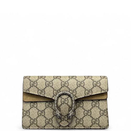 Gucci Super Mini Dionysus GG Supreme Monogram Camel