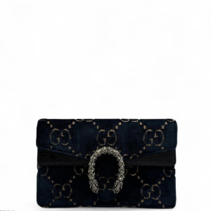Gucci Crystal Super Mini Dionysus Velvet Black