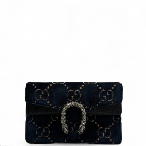 Gucci Crystal Super Mini Dionysus Velvet Black