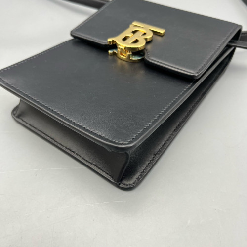Burberry Phone Holder Calfskin Black