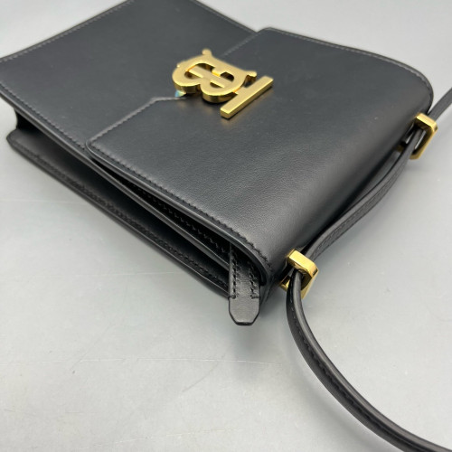 Burberry Phone Holder Calfskin Black