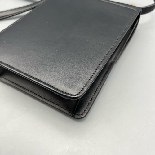 Burberry Phone Holder Calfskin Black
