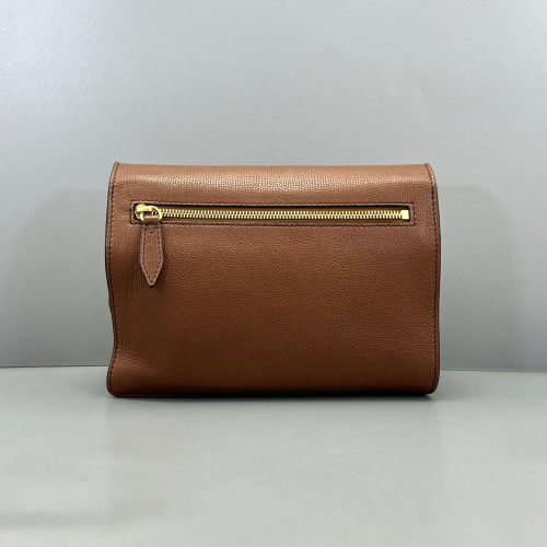 Burberry Small Macken Crossbody Bag Calfskin House Check Tan Beige Khaki