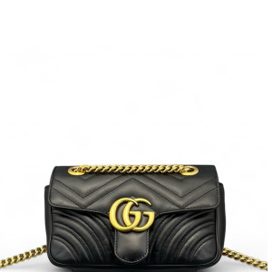 Gucci Matelasse Mini GG Marmont Calfskin Black