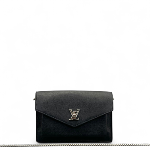 Louis Vuitton Mylockme Chain Pochette Calfskin Black
